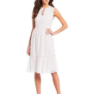 Draper James Swiss Dot Tiered Dress in White